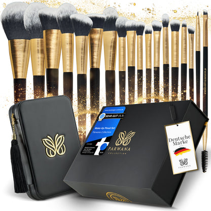 Parwana Collection Make Up Brush Set [18 Brushes] GOLD